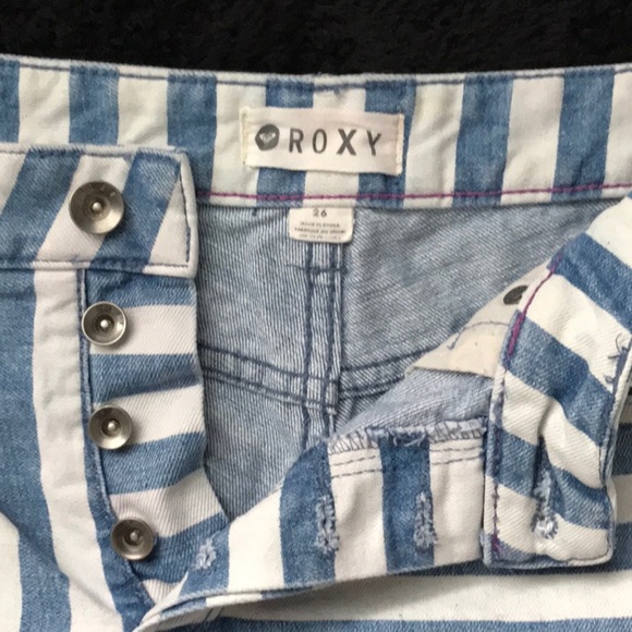 Roxy Striped Denim Shorts - Picture 2 of 5